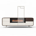 Modern entertainment center with electric fireplace and storage cabinets 150 x 40 x 60cm