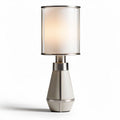 Glass and ceramic table lamp with gold accents 25 x 25 x 40cm