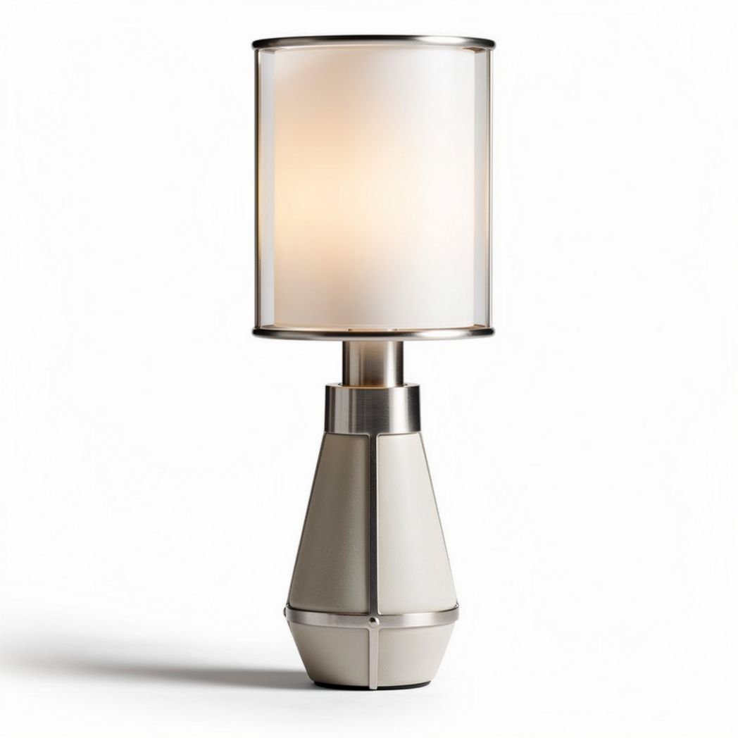 Glass and ceramic table lamp with gold accents 25 x 25 x 40cm